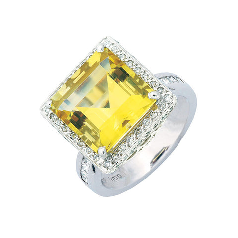 golden beryl and diamond ring, handcrafted jewellery Melbourne