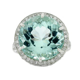 'Halo' Aquamarine & Diamond Ring   WPR65