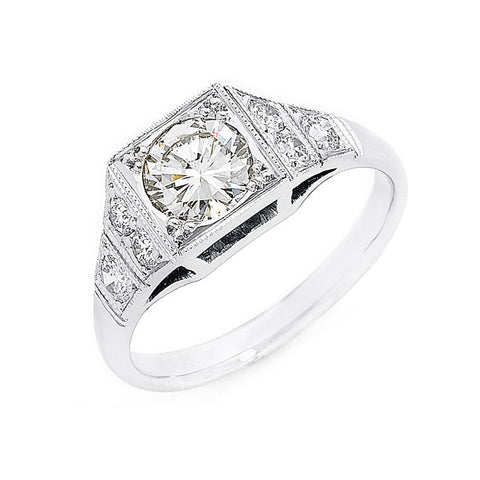 Edwardian style diamond ring, bespoke jewellery Melbourne