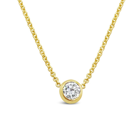 Solitaire Brilliant Cut Diamond 'Luna' Pendant