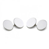 Deakin & Francis Sterling Silver Oval Double Sided Cufflinks