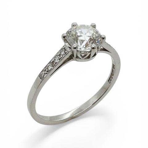 Vintage 1.63ct Old Mine Cut Diamond Engagement Ring