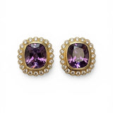 Amythest & Diamond Earrings P.5805