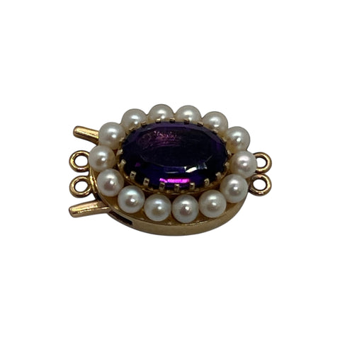 Amethyst & Pearl Pearl Clasp P.5016