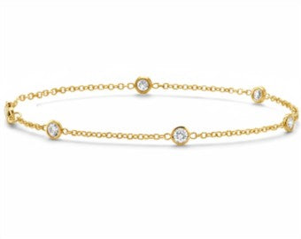 Diamond by the yard bracelet