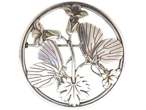 Vintage Georg Jensen Moonlight Blossom Brooch #283 P.5715
