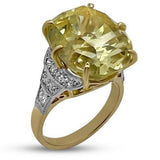 Yellow Sapphire & Diamond Ring O.4259