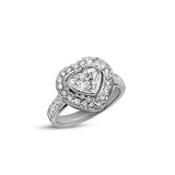 Heart Shaped Diamond Halo Ring O.4288