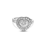 Heart Shaped Diamond Halo Ring O.4288