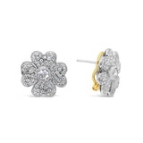 'Lucky Charms' Diamond Set Floral Earrings