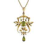 Antique Peridot & Seed Pearl Pendant/Brooch P.5764