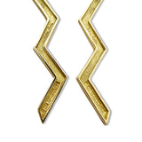 Vintage Tiffany & Co 18kt Gold Zig Zag Earrings P.5631