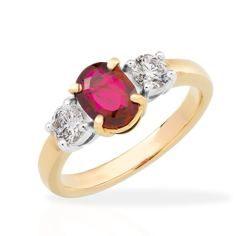 Ruby & Diamond Harmony Ring O.4268