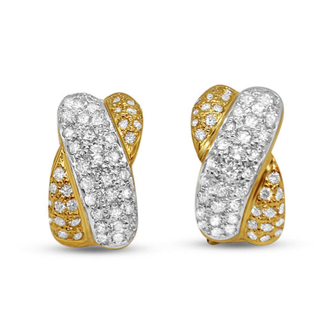Pave Diamond X Earrings P.5732