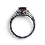 Burmese Ruby & Baguette Diamond Ring O.4298