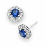 Zambian Emerald & Diamond Halo Earrings I.2032