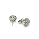 Halo Cognac & White Diamond Earrings P.5618