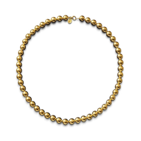 Vintage Tiffany & Co 14kt YG Bead Hardwear Necklace N.1851