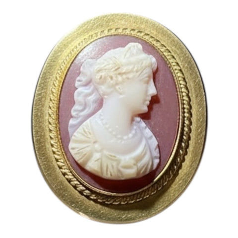 Antique Sard Onyx Cameo Brooch P.5761
