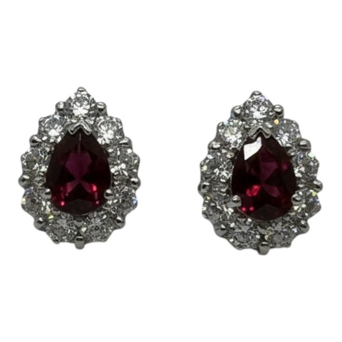 Ruby & Diamond Stud Earrings P.5765