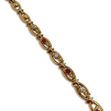 Antique Diamond Ruby & Seed Pearl Bracelet P.5758