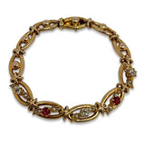Antique Diamond Ruby & Seed Pearl Bracelet P.5758