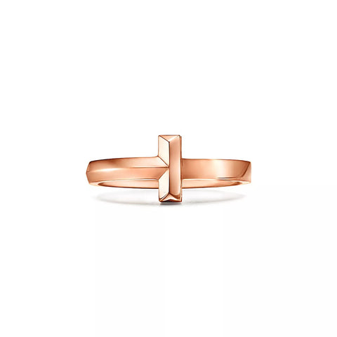 Tiffany & Co 18kt PG Tiffany T Ring OV.182