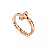 Tiffany & Co 18kt PG Tiffany T Ring OV.182