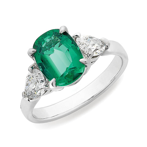 Zambian Emerald & Diamond Ring O.4215