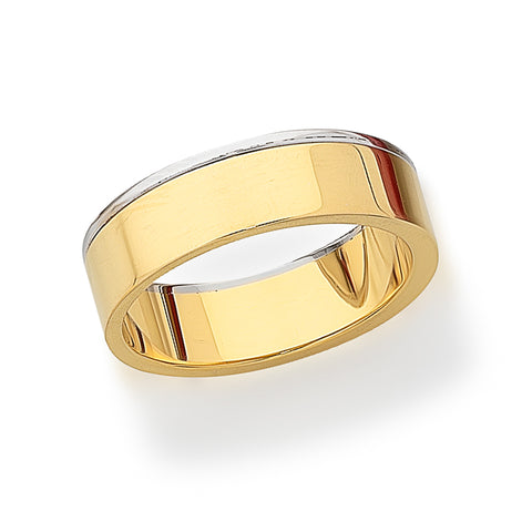 18ct Two-Tone Band