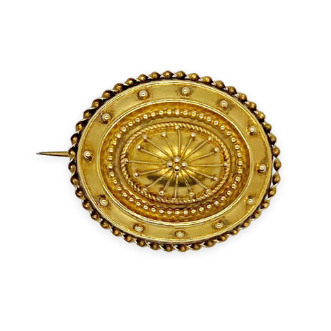 Victorian Etruscan Rival Brooch P.5541
