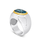 'Il Bombo' Sterling Silver & 18kt Gold Ring O.4193
