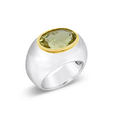 'Il Bombo' Sterling Silver & 18kt Gold Ring O.4193
