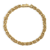 Vintage 18kt Pink Gold Byzantine Link Bracelet P.5290