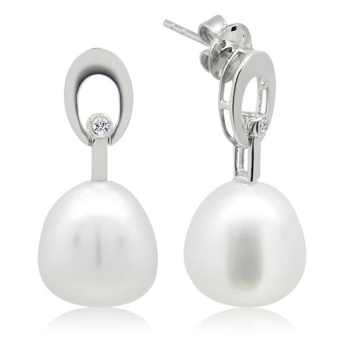 Pear Shape South Sea Pearl Earrings