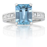 Santa Maria Aquamarine and Diamond Ring O.4132