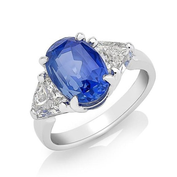 Oval ceylon sapphire deals ring