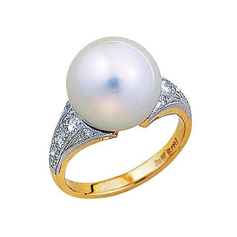 South Sea Pearl & Diamond Cocktail Ring   WPPA01