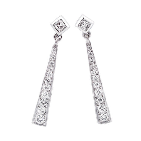 Long diamond drop earrings   WPE15