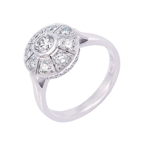bespoke jewellery Melbourne, art deco style diamond ring